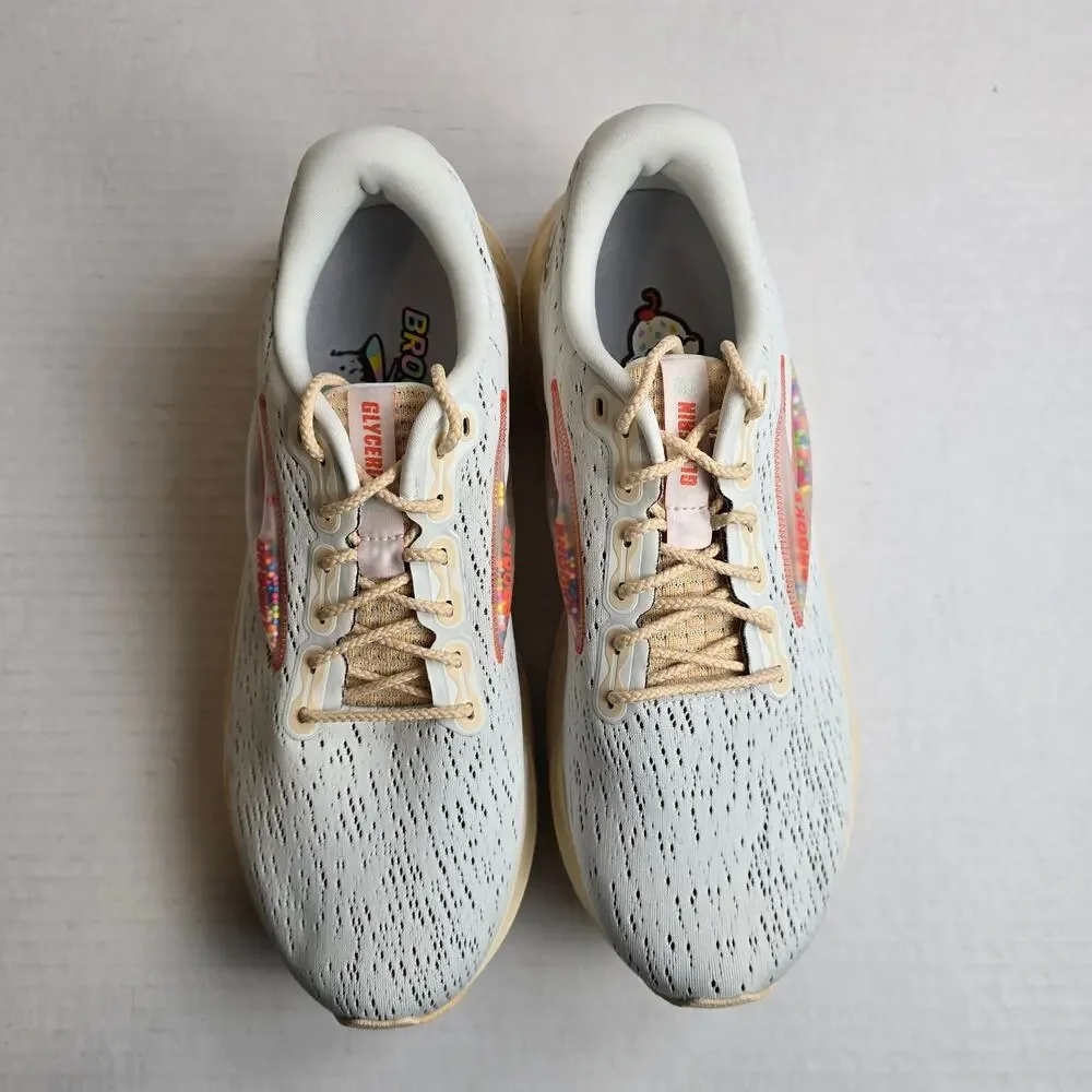 Brooks Glycerin 21 Mens Size 11.5 Sneakers Running Shoes Snow Dawn Straw